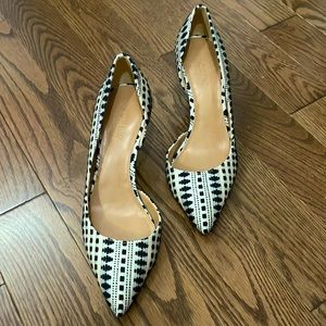 J crew d’orsay pointy toe pumps, size 8